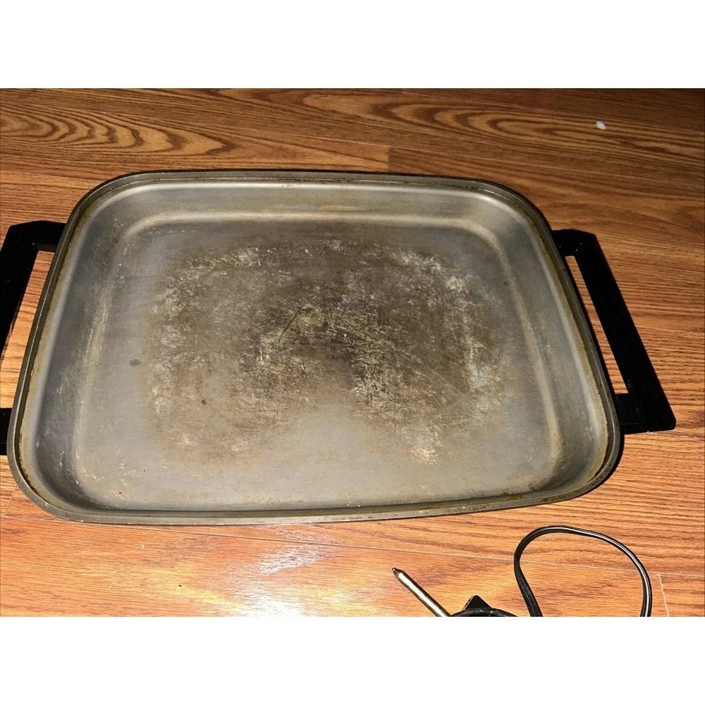 LEKTRO MAID Electric Skillet #13669 Miracle Maid West Bend W/ Tray & Plug Works
